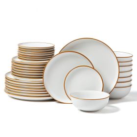 VEVOR Dinnerware Set, Service for 8 (32 PCS), Round Plates and Bowls Sets, Scratch Resistant Ceramic Dinner Ware VEVOR Dinnerware Set, Service for 8 (32 PCS), Round Plates and Bowls Sets, Scratch Resistant Ceramic Dinner Ware